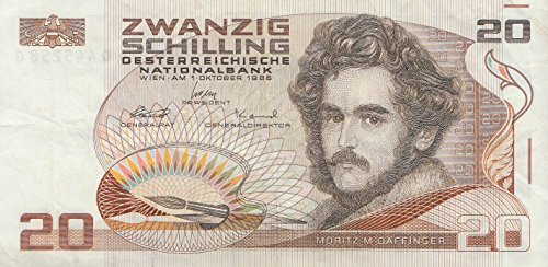 Coins of Germany Österreich Pick-Nr: 148 gebraucht (III) 1986 20 Schilling Moritz Daffinger (Banknoten für Sammler) von Coins of Germany