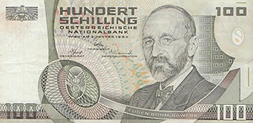 Österreich Pick-Nr: 150 gebraucht (III) 1984 100 Schilling Eugen Böhm von Bawerk (Banknoten für Sammler) von Coins of Germany