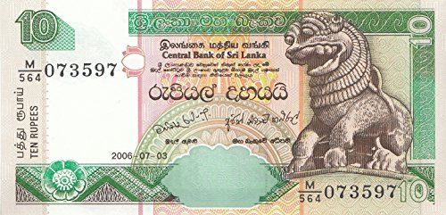 Coins of Germany Sri Lanka Pick-Nr: 115e bankfrisch (I) 2006 10 Rupees Singhalesischer Drache (Banknoten für Sammler) von Coins of Germany