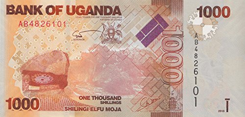 Uganda Pick-Nr: 49a bankfrisch (I) 2010 1000 Shillings Antilopen (Banknoten für Sammler) von Coins of Germany