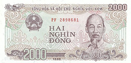 Vietnam Pick-Nr: 107a gebraucht (III) 1988 2000 Dong (Banknoten für Sammler) von Coins of Germany