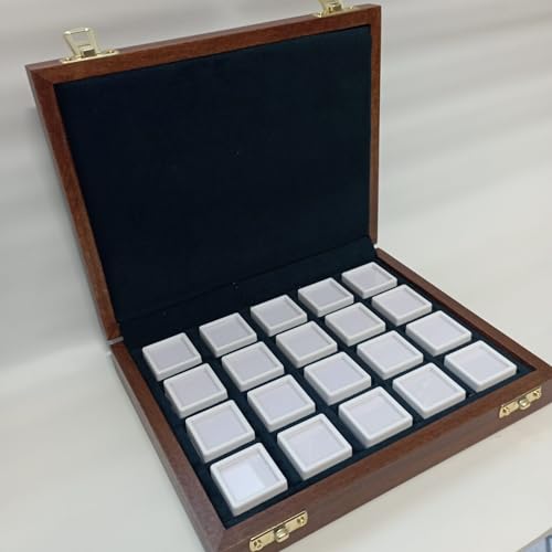 Box für 20 Kapseln, Acryl, Edelsteine, Diamanten, Zubehör für Schmuck von Coins&More