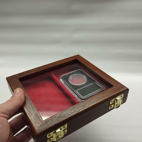 Holzhülle für 2 SLAB NGC PCGS Innenausstattung italienischer Samt Farben wählbar (SLB2R-V) von Coins&More