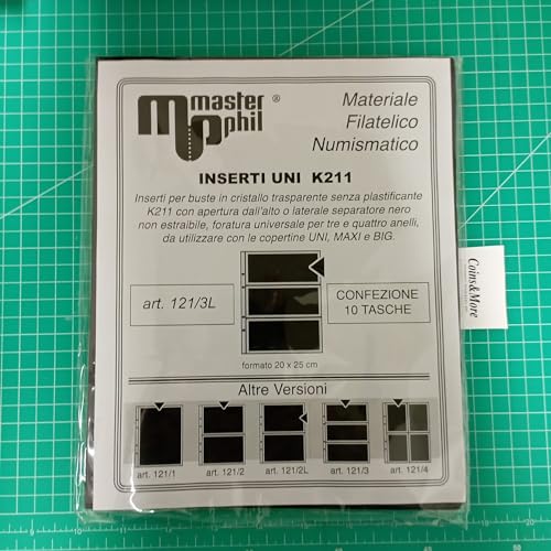 MasterPhil Art. 121/3L Einschub K211 mit Trennwand schwarz nicht ausziehbar - für Ordner UNI - BIG - MAXI - XL - BIG PREMIER von Coins&More