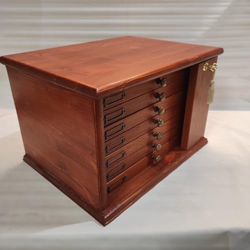 Münzschrank, 7 Fächer aus italienischem Samt, handgefertigt, Kirschholz Münzschrank, 7 Fächer aus italienischem Samt, handgefertigt, Kirschholz von Coins&More