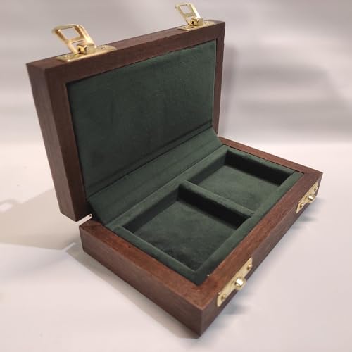 Schatulle aus Holz für antike Münzen 2 Boxen 50 x 50 mm für Bewertungen von Coins&More