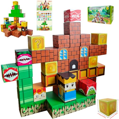 Cokomono Magnetische Bausteine, Baue Mine Magnet Welt, 48 Teile Magnet Bauspielzeug für Kinder ab 3 Jahren, Montessori Kreative Spielzeug Cokomono Magnetische Bausteine, Baue Mine Magnet Welt, 48 Teile Magnet Bauspielzeug für Kinder ab 3 Jahren, Montessori Kreative Spielzeug von Cokomono