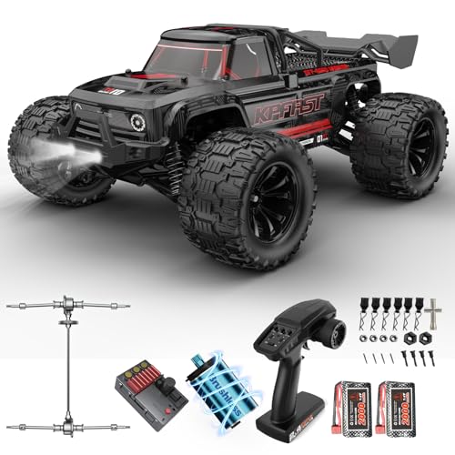 Cokvok Bürstenlos Ferngesteuertes Auto, 1:14 Offroad RC Auto, 55km/h Hochgeschwindigkeit RC Buggy Truck, 2,4 GHZ Fernsteuerungsauto Monstertruck, 2000mAh Akku*2, für Junge 14+ und Erwachsene von Cokvok