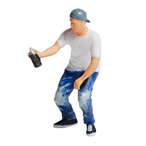 1/87 Handbemalte Graffiti Menschen Modell SpielzeugSpielzeugpuppe Layout Szenario für Home Decor Collections - Junge weiß 1/87 Handbemalte Graffiti Menschen Modell SpielzeugSpielzeugpuppe Layout Szenario für Home Decor Collections - Junge weiß von Colcolo