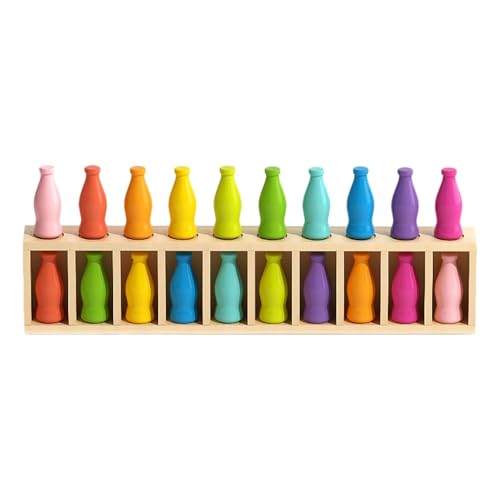 Colcolo „Flasche zuordnen“, sensorisches Spielzeug, Holz, lustige Feinmotorik, Entwicklungs-Matching-Spiel, Familienspiele für Jungen und Mädchen im Colcolo „Flasche zuordnen“, sensorisches Spielzeug, Holz, lustige Feinmotorik, Entwicklungs-Matching-Spiel, Familienspiele für Jungen und Mädchen im von Colcolo