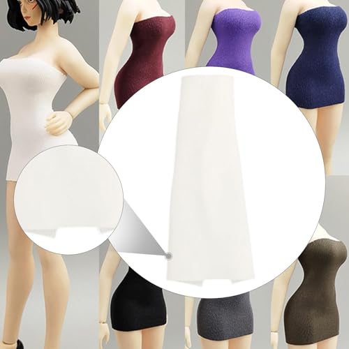 Colcolo 1/12 Eng anliegendes Kleid, ärmellose Kleidung, lässiges Retro-Mode-Outfit, Mini-Maxikleid für 6''-Actionfiguren, Accessoire, Weiß Colcolo 1/12 Eng anliegendes Kleid, ärmellose Kleidung, lässiges Retro-Mode-Outfit, Mini-Maxikleid für 6''-Actionfiguren, Accessoire, Weiß von Colcolo