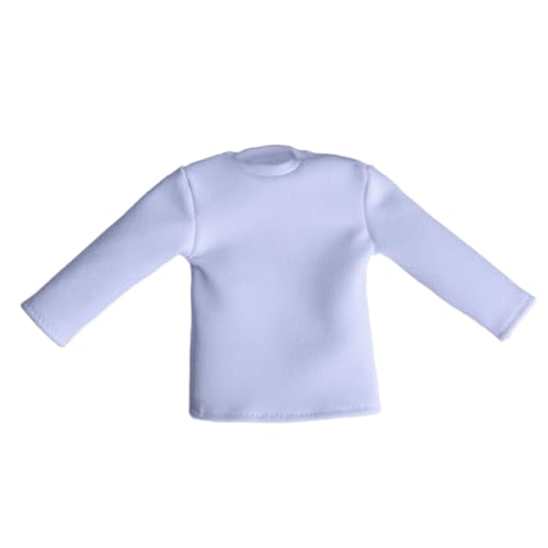 Colcolo 1/12 Langarmhemden im Maßstab, Pullover, modisches Freizeit-Outfit, Kostüm, Miniatur-T-Shirts für den Körper von 6-Zoll-Figuren, Weiß Colcolo 1/12 Langarmhemden im Maßstab, Pullover, modisches Freizeit-Outfit, Kostüm, Miniatur-T-Shirts für den Körper von 6-Zoll-Figuren, Weiß von Colcolo
