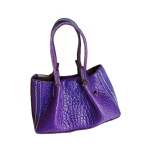 Colcolo 1/12 Miniatur-Handtasche, Puppenhaus-Zubehör, Ornamente, Mini-Szenen-Dekoration, Violett Colcolo 1/12 Miniatur-Handtasche, Puppenhaus-Zubehör, Ornamente, Mini-Szenen-Dekoration, Violett von Colcolo