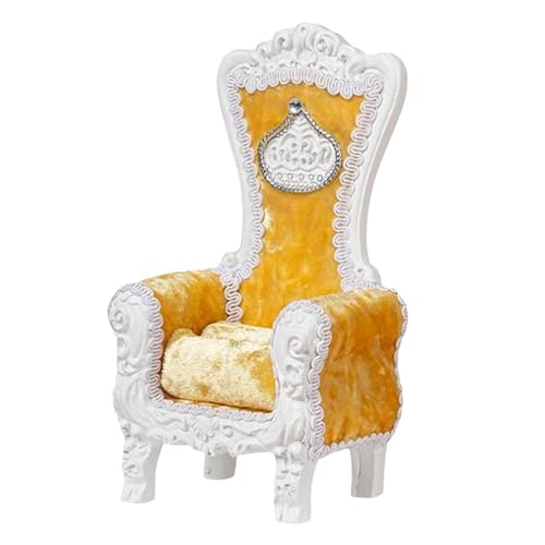 Colcolo 1/12 Puppenhaus Einzelsofa Puppenstuhl Sofa mit Sessel Miniatur Wohnzimmermöbel für Mikro-Landschaftszubehör, Gelb und Weiß Colcolo 1/12 Puppenhaus Einzelsofa Puppenstuhl Sofa mit Sessel Miniatur Wohnzimmermöbel für Mikro-Landschaftszubehör, Gelb und Weiß von Colcolo