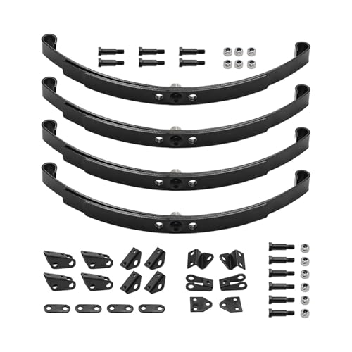 Colcolo 1/14 Simulationsaufhängung Spring, RC Dump Truck High Performance Leichtes tragbares Metall, Schwarzes Zubehör RC -Auto Teil, Vordere Rückenhalterung von Colcolo