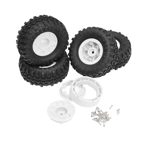 Colcolo 1/18 RC Crawler Reifen Offset Felgen Teile Modifikation Simulation Räder für 4WD Auto Modell Ferngesteuertes Fahrzeug, Weiß Colcolo 1/18 RC Crawler Reifen Offset Felgen Teile Modifikation Simulation Räder für 4WD Auto Modell Ferngesteuertes Fahrzeug, Weiß von Colcolo