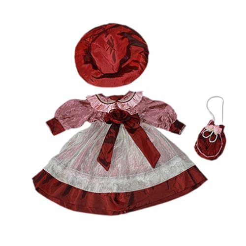 Colcolo 1/3 Keramikpuppenkleid Outifit für kleine Mädchen Geschenkdekoration Soft DIY DUSCH Toy Costumes Dull KLÄNDER FÜR 60 cm-65cm Puppe , Rot von Colcolo