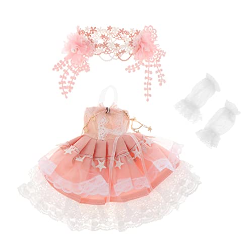 Colcolo 1/6 12 Zoll Puppenkleidung Kleid Zubehör Pastoral Style Outfits Handmade Set für Doll Dress Up Costume Party Dress, Rosa Colcolo 1/6 12 Zoll Puppenkleidung Kleid Zubehör Pastoral Style Outfits Handmade Set für Doll Dress Up Costume Party Dress, Rosa von Colcolo
