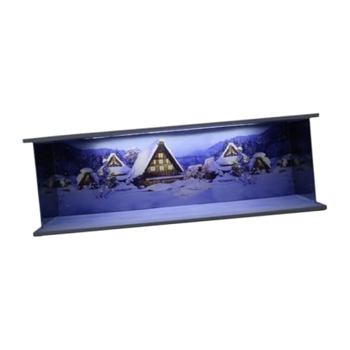 Colcolo 1/64 Diecast Car Vitrine Garage Vitrine Schützen Sie mit LED-Leuchten für Spielzeugautos Modellsammler Legierungsautogeschenke, Style F von Colcolo