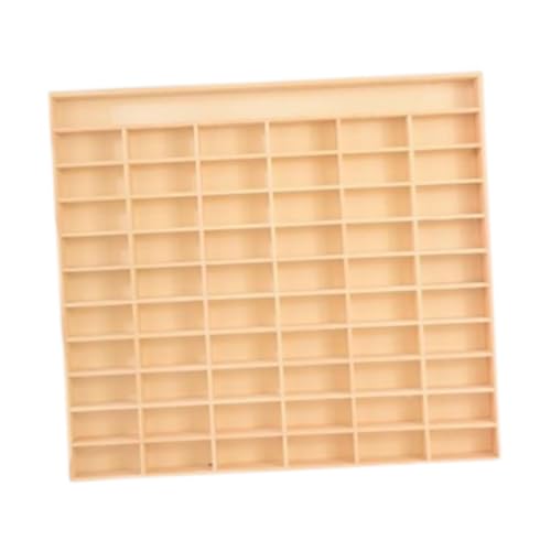 Colcolo 1/64 Modell modellautos Aufbewahrungshülle, Display -Regalschrank Showcase Organizer Holzspielzeugauto -Display -Rack für Autos, 60 Grid Add A Layer von Colcolo