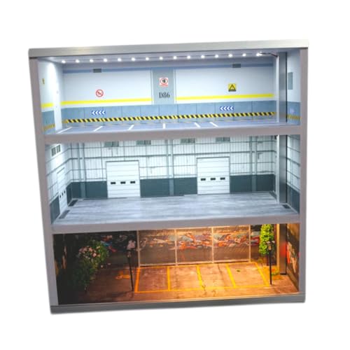 Colcolo 1/64 Modellauto -Display -Hülle Garage Diorama Parkeszene Staubdest von Colcolo