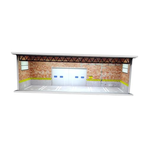Colcolo 1/64 Modellauto-Vitrine, simulierte Parkplatzszene, DIY-Montage, staubdichte Miniatur-Szenario-Modell-Spielzeugauto-Vitrine, Style A von Colcolo