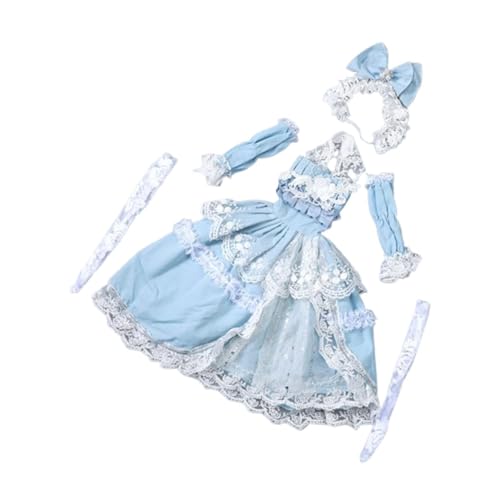 Colcolo 1: 3 BJD Doll Dress Outifit Machen Sie Ihre eigenen Puppen süß für Kinder Geschenk DIY Accessoires Kostüm -Puppenkleidung für 1/3 BJD Dolls, Hellblau von Colcolo