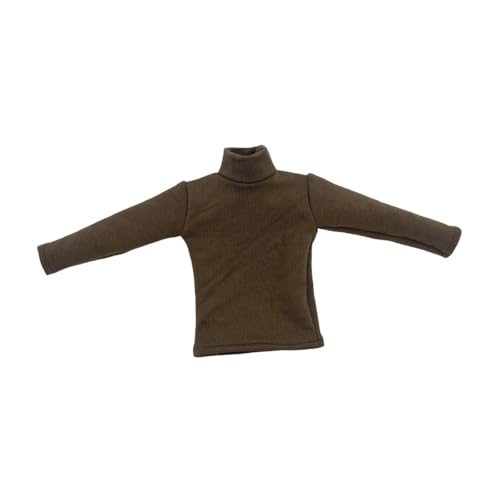 Colcolo 1: 6 gestrickter Pullover Langarm Pullover Casual Realistic Retro Cosplay Casual Sweater Basic Top für 12 "Actionfiguren ACCS, Braun von Colcolo