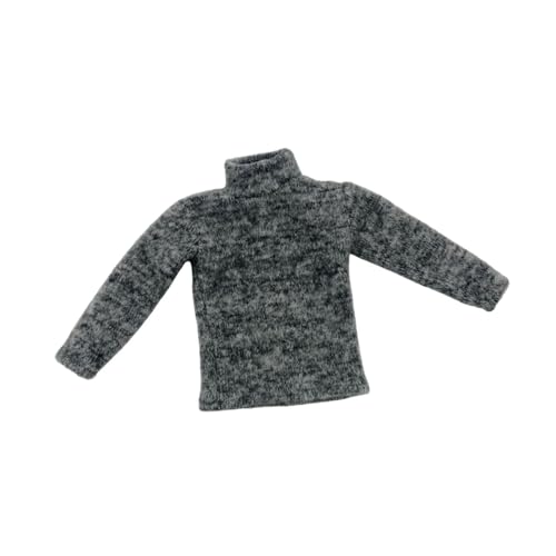 Colcolo 1: 6 gestrickter Pullover Langarm Pullover Casual Realistic Retro Cosplay Casual Sweater Basic Top für 12 "Actionfiguren ACCS, Grau Colcolo 1: 6 gestrickter Pullover Langarm Pullover Casual Realistic Retro Cosplay Casual Sweater Basic Top für 12 "Actionfiguren ACCS, Grau von Colcolo