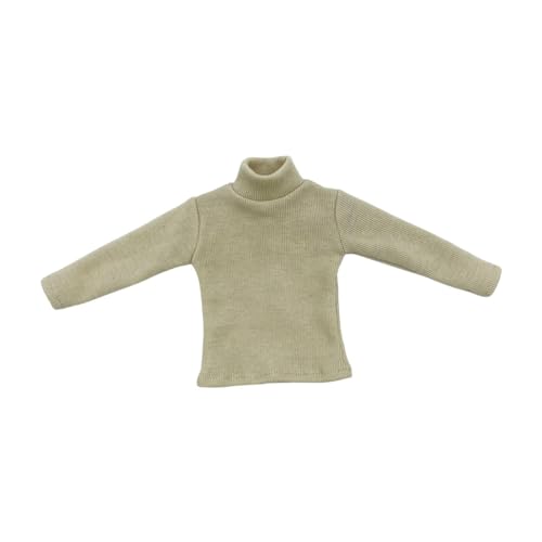 Colcolo 1: 6 gestrickter Pullover Langarm Pullover Casual Realistic Retro Cosplay Casual Sweater Basic Top für 12 "Actionfiguren ACCS, Khaki von Colcolo