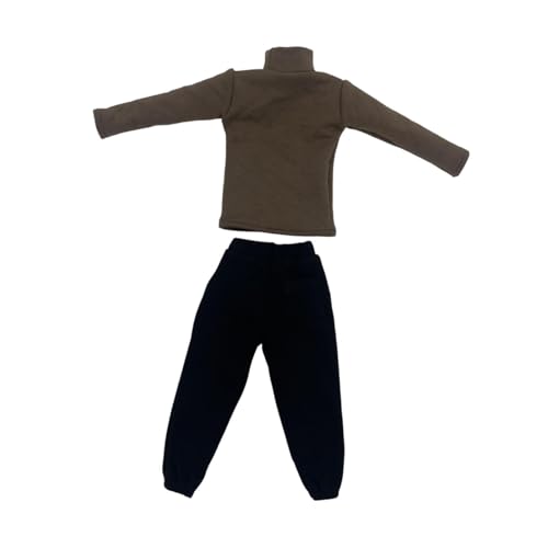 Colcolo 1: 6 männliche Freizeitkleidung Kostüm Modeaccessoires Party Requisiten Kleidung für 12 '' männliche Actionfigur Puppe up Cosplay, Dunkelbraun von Colcolo