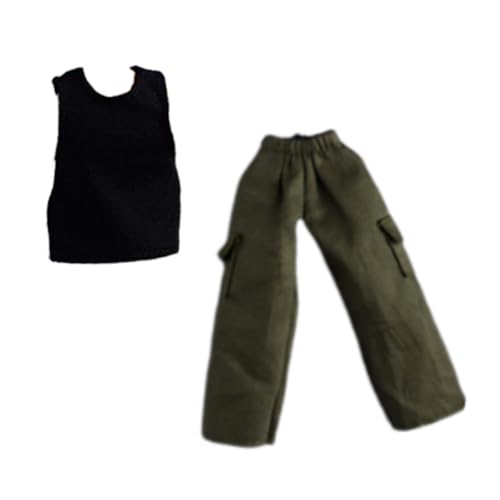 Colcolo 1:12 Skala Miniatur -Freizeithose und Top -Figur Kleidung Cosplay Dress Up Mini Wide Bein Long Pant für 6 '' weibliche Figuren, mit Weste Colcolo 1:12 Skala Miniatur -Freizeithose und Top -Figur Kleidung Cosplay Dress Up Mini Wide Bein Long Pant für 6 '' weibliche Figuren, mit Weste von Colcolo