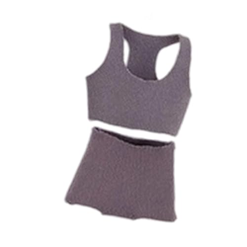 Colcolo 1:12 Sportweste-Boxershorts-Set Puppenmodellkleidung Stilvolles leichtes weiches Miniatur-Sport-Tanktop und Shorts für Figur, Rosa Lila Colcolo 1:12 Sportweste-Boxershorts-Set Puppenmodellkleidung Stilvolles leichtes weiches Miniatur-Sport-Tanktop und Shorts für Figur, Rosa Lila von Colcolo