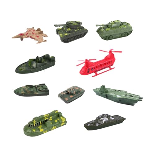 Colcolo 10 Stücke Navy Ship Toy Aircraft Toy mit kleinen Modellflugzeugen Modell Kriegsschiffe Schiffs -Kit -Modellschiff für Kinder von Colcolo