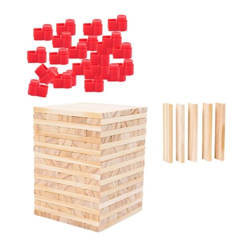 Colcolo 100 Stück Holz-Stapelspiele, Puzzle, Vorschul-Lernen, Tumbling-Block, DIY-Bausätze für Partys, Kinder, Vorschulkinder von Colcolo