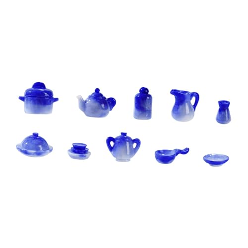 Colcolo 10Pcs 1/12 Puppenhaus Tee Set Teekanne Tasse Platte für Puppenhaus Esszimmer Hause Colcolo 10Pcs 1/12 Puppenhaus Tee Set Teekanne Tasse Platte für Puppenhaus Esszimmer Hause von Colcolo