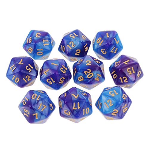 Colcolo 10x Dice D20 Polyhedral Dices RPG Table Games Lovers Gift Props von Colcolo
