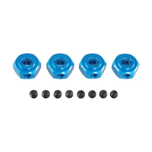 Colcolo 12-mm-Radsechskant-Nabenantriebsadapter, Sechskantanschluss, DIY-Zubehör, zu installieren, für 1/10 10208 1/12 H12Y H12Y+ RC-Auto, Blau von Colcolo