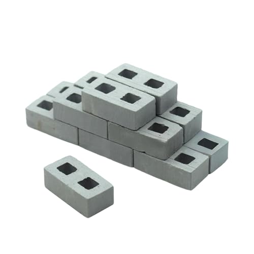 Colcolo 13 Stück Miniaturziegel Mini Brick Modell Tonziegel Baustein Simulation Sandtisch Material für Modellbau Landschaft für Bastelprojekte Heimdekoration, Grau Colcolo 13 Stück Miniaturziegel Mini Brick Modell Tonziegel Baustein Simulation Sandtisch Material für Modellbau Landschaft für Bastelprojekte Heimdekoration, Grau von Colcolo