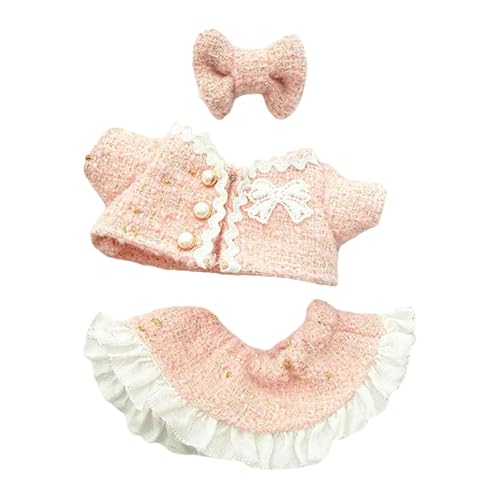 Colcolo 17 cm großes Modepuppen-Kleidungsset mit Modekleid und Haar-Accessoire für Party-Spielzeug-Mädchen-Geschenk-Fans, Rosa von Colcolo