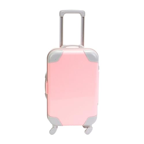 Colcolo 18 Zoll Puppenkoffer, Mini-Reisekoffer, Dekoration, Amerikanischer Mini-Trolley, Puppenzubehör, Babyspielzeug für Kindergeburtstage, Rosa von Colcolo