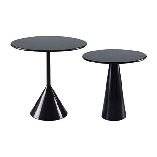 Colcolo 2 Stücke Realistische Puppenhaus Tische Esstisch Modell Handwerk Beistelltisch Modell für 1/6 Puppe Küche Dekoration Zubehör Ornament, Schwarz von Colcolo