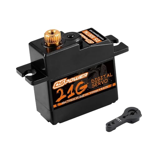 Colcolo 21G Metallgetriebe-Digitalservo, Mini-, wasserfest, direkter Ersatz für 1:12-Modell-RC-Auto, Upgrade für MN78-RC-Flugzeug von Colcolo