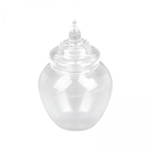 Colcolo 2X Maßstab 1:12 Miniaturen Puppenhaus Glas Bonbonglas, Puppenhaus Lebensmittelglas, DIY Szene Modell Glas Zubehör, Süßes Süßigkeiten Snack Modell Glas von Colcolo