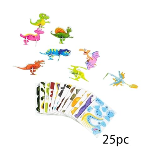 Colcolo 3D-Cartoon-Puzzles, Montessori-Spielzeug, kreativ, ab 3 Jahren, einzigartige Geschenke, Feinmotorik, Vorschul-Kunsthandwerk, Kinderspielzeug, Dinosaurier von Colcolo