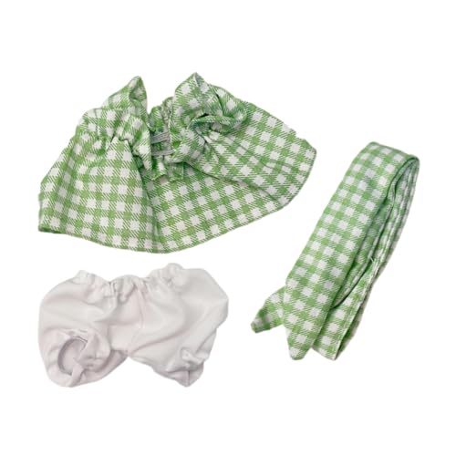 Colcolo 3X Mini 6 Zoll Puppenkleidung,Süße Puppenkleidung,Anzug,Bequeme Puppenaccessoires,Mädchen Puppenkleidung für Anhängerpuppe, Grün von Colcolo
