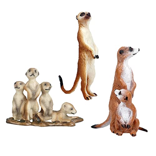 Colcolo 3X Tier Afrika Stehend Meerkat Tierfiguren Wohnkultur Kinder Spielzeug Colcolo 3X Tier Afrika Stehend Meerkat Tierfiguren Wohnkultur Kinder Spielzeug von Colcolo