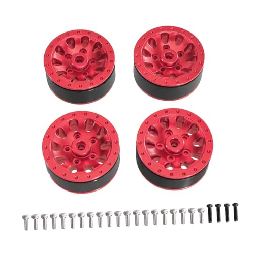 Colcolo 4Pcs 1/12 1/16 RC Auto Räder Ersatzteile RC Fahrzeug Skala Zubehör Verschleißfesten Ersatz Reifen Set für 99sv2 MN78 C24, Rot Colcolo 4Pcs 1/12 1/16 RC Auto Räder Ersatzteile RC Fahrzeug Skala Zubehör Verschleißfesten Ersatz Reifen Set für 99sv2 MN78 C24, Rot von Colcolo