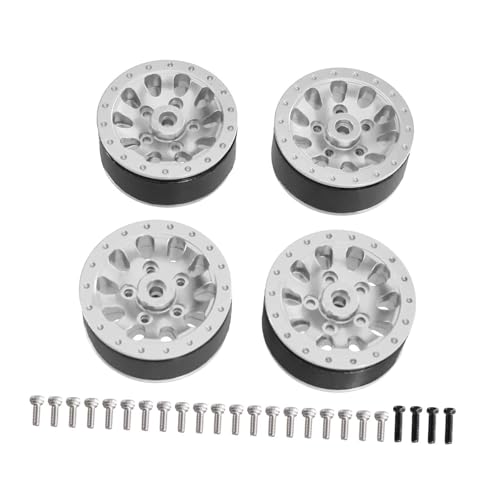 Colcolo 4Pcs 1/12 1/16 RC Auto Räder Ersatzteile RC Fahrzeug Skala Zubehör Verschleißfesten Ersatz Reifen Set für 99sv2 MN78 C24, Silber Colcolo 4Pcs 1/12 1/16 RC Auto Räder Ersatzteile RC Fahrzeug Skala Zubehör Verschleißfesten Ersatz Reifen Set für 99sv2 MN78 C24, Silber von Colcolo