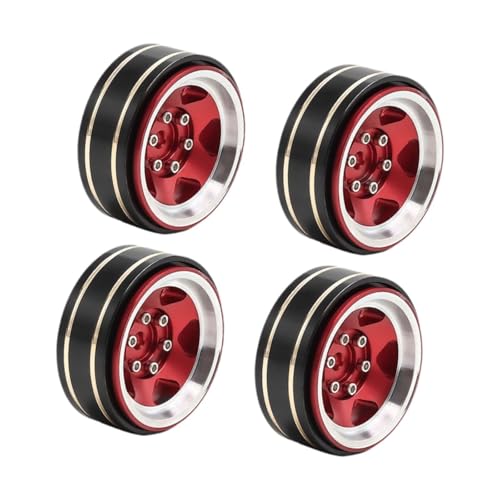 Colcolo 4Pcs 1,3 Zoll Beadlock Rad Hub Metall Breite 1,5 cm für -18 1: 18 RC Auto Professionelle, Rot Colcolo 4Pcs 1,3 Zoll Beadlock Rad Hub Metall Breite 1,5 cm für -18 1: 18 RC Auto Professionelle, Rot von Colcolo